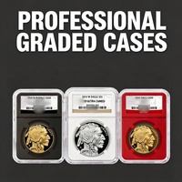 Boîte de classement pour pièces de monnaie avec étiquette personnalisée, 30+ tailles disponibles, soudure par ultrasons, PCGS NGC ANAC CAC