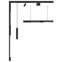 Lampu jalur magnetik badan aluminium, lampu penerangan Linear SMD LED Modern mudah dipasang untuk penggunaan mal & toko