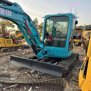 Mini-excavatrice hydraulique sur chenilles KX135 d'occasion, machine de construction compacte avec godet pour l'agriculture, en stock avec certification CE - Product Image 4