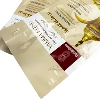 Emballage alimentaire avec impression personnalisée OEM Sac à fond plat mat pour grain de café Sachet transparent à fermeture éclair