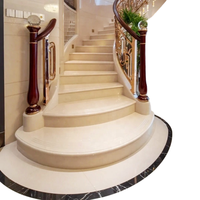 Dougbuild Escaliers italiens en marbre beige Haut de gamme Qualité exquise Style design moderne Prix d'usine de Chine