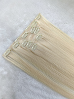 Extensions de cheveux à clipser Genius de haute qualité, populaires, invisibles, en cheveux humains véritables, ultra-fines, double épaisseur, blondes