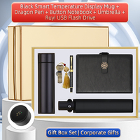 Ensemble Cadeau d'Entreprise OEM ODM : Mug Intelligent avec Affichage de Température, Carnet, Stylo Dragon, Parapluie, Clé USB – Logo Personnalisé