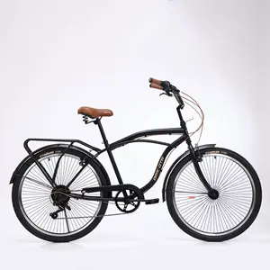 공장 도매 26 인치 남성과 여성의 비치 크루저 자전거 6 7 속도 디스크 브레이크 자전거 도시 주변 순항