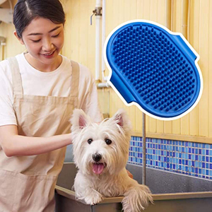 Pet <b>Cat</b> Dog Hair Bath Massage Shampoo Shower Brush with Adjustable <b>Ring</b> Handle for Grooming - Product Image 6