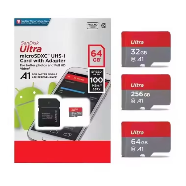 Original Extreme Pro 170mb/s Memory Card 32gb 64gb 128gb 256gb Tf Card A2 C10 U3 V30 Sdxc Uhs-i Tf Card for San Disk