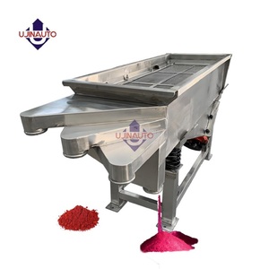 Precio DE FÁBRICA DE China Filtro de pantalla caliente vibratorio lineal de 1 capa y 2 salidas con motor para procesamiento de alimentos - Product Image 1