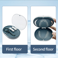 Clinique Autoclavable Aligner Retainer Case Slim Denture Storage Box Magnetic Suction Autoclavable Dental Case for Plastic