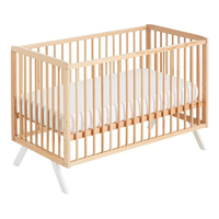 Lit bébé moderne multifonction en bois convertible en lit double avec roulettes pour chambre à coucher, maison, école, hôpital, hôtel
