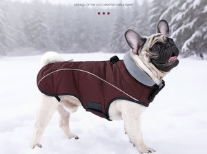 Yeni Kışlık Kalın Çift Katmanlı Sıcak Köpek Kıyafeti Rüzgar Geçirmez ve Su Geçirmez Büyük Köpek Ceketi - Product Image 6