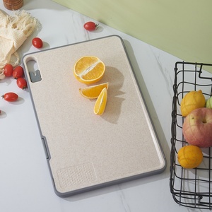 Multi-function Standing Chopping Board Built-in Sharpener Corner Grinding Function Juice Groove <b>Plastic</b> Cutting Board - Product Image 5
