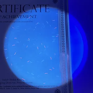 Бумага с сертификатом ультрафиолетового волокна