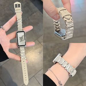 Bracelet élégant et luxueux pour femmes, compatible avec <span class=keywords><strong>Huawei</strong></span> <span class=keywords><strong>Band</strong></span> 11 Pro 10 NFC 9, design élégant pour l'automne et l'hiver, usage quotidien - Product Image 3