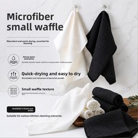 Serviettes de cuisine en tissu gaufré super absorbantes et durables pour le nettoyage des comptoirs de machines à expresso (vente en gros)