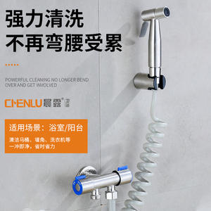 Juego de Rociador de Bidé de Alta Presión Chenlu, Acero Inoxidable 304, Control Dual, para Limpieza de Baño, Ducha y Cocina - Product Image 1