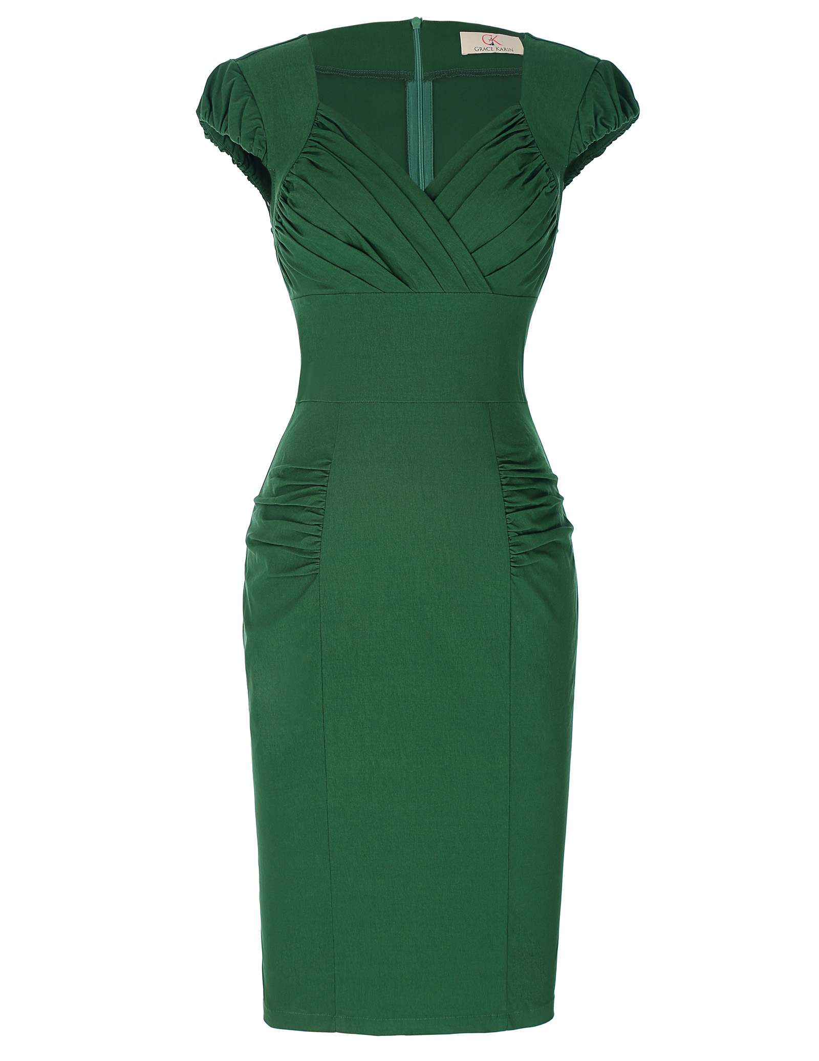 Vintage V Neck Bodycon Dress by Grace Karin - Eco-friendly