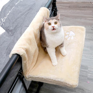 Vente chaude Supports en métal très résistants aux rayures Facile à assembler Lits suspendus pour chat Hamac pour animaux de compagnie pour chats avec tapis polaire - Product Image 3