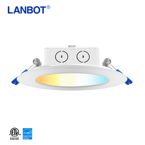 Lámpara empotrada de luz led ultradelgada, panel de luz de techo, 4 pulgadas, 9W, redonda, ETL <span class=keywords><strong>Intertek</strong></span> CRI>80 - Product Image 1