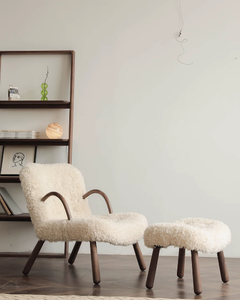Fauteuil de relaxation individuel Lavinia en velours touffeté, convertible (assis ou allongé), pour balcon, chambre, salon ou bureau à domicile - Product Image 5