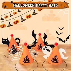 Halloween bên hat với Spider BAT mèo và mô hình ma Fanny handmade nghệ thuật thủ công cho trẻ em Halloween hat bên phụ kiện - Product Image 2