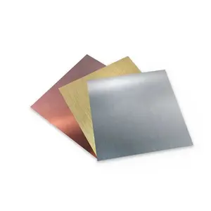 Champaign Gold Rose Gold Titanium 8K BA Mirror SS 201 304 316 Cold Rolled Decorative Panel Stainless Steel Sheet