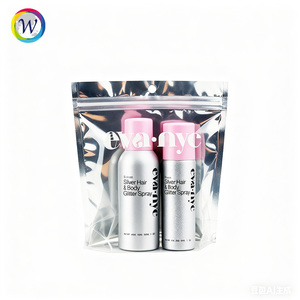 Bolsas de Plástico Transparentes con Frente de Papel Metálico para Envasado de Productos Cosméticos, Impresión Personalizada - Product Image 4