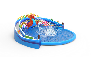 Venta DE FÁBRICA DE China <span class=keywords><strong>Parque</strong></span> acuático inflable gigante de aguas profundas con tobogán de agua inflable de piscina grande para negocios de alquiler - Product Image 3