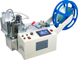 multi angle oblique hot cold knife fabric ribbon webbing band cutting machine