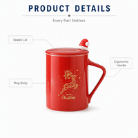 Tasse à eau Santa en édition limitée pour cadeau du Nouvel An, commande en gros, service OEM, livraison rapide, faible MOQ, prix de gros
