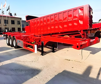 Semi-remorque porte-conteneurs 2-4 essieux de 40 pieds avec châssis, capacité de charge maximale de 60 tonnes, pour transport maritime, à vendre