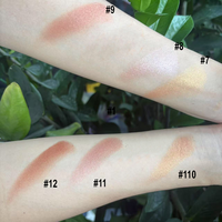 Highlighter Métallique Scintillant Haute Pigmentation Maquillage Marque Privée Logo Personnalisé Motif Soleil Highlighter Pressé pour un Éclat du Visage
