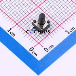 TS010-TBW1EH6.5 Tactile Switch SMD-4P,4.5x4.5mm Switch Single Pole Single Throw Round Button 1.8N Vertical Mount - Product Image 1