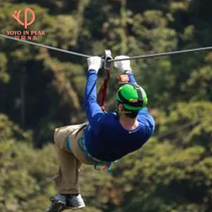 Commercieel Ander Pretpark Zip Line Touwtjes In De Buitenlucht Berg Groot Uitgaanscentrum Jongen Avontuur Uitdagingsspel