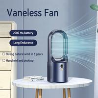 Ventilateur sans pales intelligent HEBRON, nouveau design, USB, économie d'énergie, grande vitesse de vent, tour de refroidissement à air, plastique, 360°