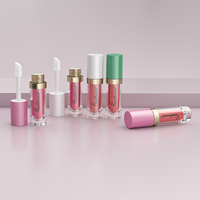 Produit d'emballage Tubes de brillant à lèvres roses mignons Récipient de 10ml avec logo personnalisé Tubes de brillant à lèvres roses Conteneur de blush liquide de marque privée