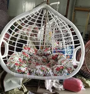 Balcon moderne, patio extérieur, double, grand œuf suspendu, chaise, panier, rotin brut, <span class=keywords><strong>hamac</strong></span> à deux places, chaises suspendues pour adultes - Product Image 4