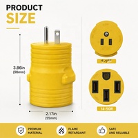 Adaptateur RV homologué ETL Guankai, prise NEMA 5-15P vers 14-50R, 15A/125V 50A/250V, convertisseur de puissance en cuivre robuste pour générateur de camping-car