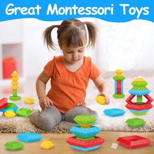 Kids Building Blocks 3D <strong>Puzzle</strong> STEM Preschool Educational <strong>Pyramid</strong> Stacking Blocks for Toddlets - Product Image 6