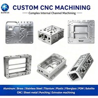 Plaque de collecteur en alliage d'aluminium 6061 6063 7075 usinée CNC 5 axes de haute précision sur mesure avec usinage de canaux internes complexes OEM