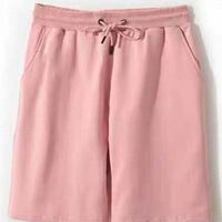 Celana Pendek Wanita Musim Panas Pinggang Tinggi Kaki Lebar Kancing Katun Bernapas Model Capri Longgar Kasual