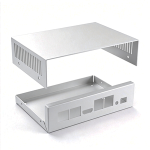 Boîtier d'équipement en acier inoxydable et alliage d'aluminium, revêtu électrostatiquement par poudrage brossé, traité selon les dessins et les échantillons - Product Image 5