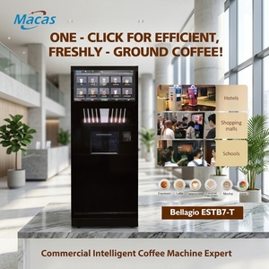 Machine à café entièrement automatique programmable de qualité commerciale MACAS <span class=keywords><strong>Bellagio</strong></span> ESTB7-T, en acier inoxydable, chaudière simple, 0,8 L, 12 oz, 9 - Product Image 6