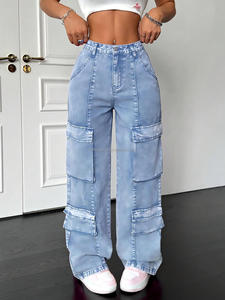 Nuovi <span class=keywords><strong>Jeans</strong></span> Rosa Personalizzati per <span class=keywords><strong>Donna</strong></span>, con <span class=keywords><strong>Motivi</strong></span> Traforati e Sfumati, Stile Oversize Hip-Hop - Product Image 3