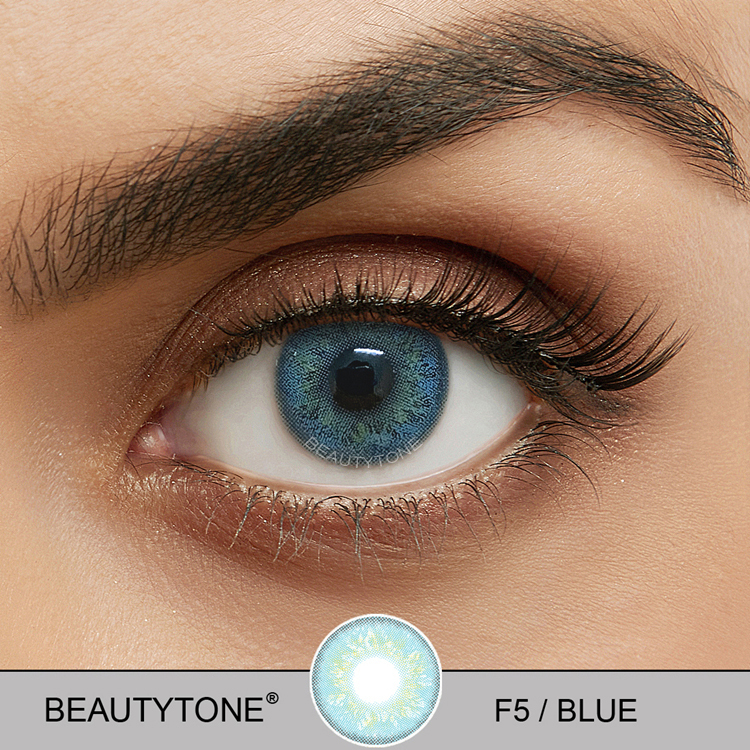 BeautyTone Foggy-2 blue eye contacts wholesale guangzhou cosmetics market 1 year 3 tone colored contact lens