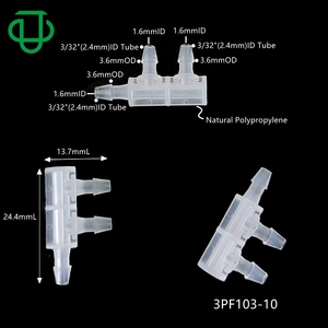 Divisor de Manguera de Aire de 5 Vías, Tipo <span class=keywords><strong>LLLL</strong></span>, Conector de Codo Médico, Separador de Manguera de Plástico de 1/8\" (3.2mm) - Product Image 3