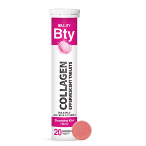 Comprimés effervescents de collagène pour adultes OEM pour éclaircir la peau - Certifiés Halal, 20 comprimés par flacon, Durée de conservation de 2 ans - Product Image 1