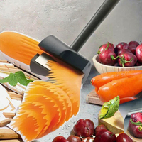 Hoge kwaliteit ABK IMPEX roestvrijstalen spiraalvormige nieuwe aanwinst handmatige groenteschiller/zester/snijder PP plastic fruitgereedschap