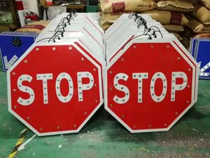 Solare e LED di sicurezza del traffico segnale di <span class=keywords><strong>Stop</strong></span> di velocità limite e segnale di divieto per l'utilizzo della carreggiata di parcheggio e segnale di avvertimento - Product Image 3