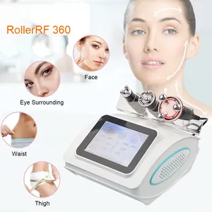 Uso domestico apparecchiature di bellezza massaggiatore a radiofrequenza skin rolling 360 degre rotating rotation roller rf 3 led colors machine