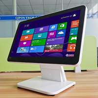 Terminal de point de vente (TPV) EL156 ultra-fin de 15,6 pouces en métal, processeur I3/I5, tout-en-un, tactile, multi-OS, pour restaurant, magasin, commande de caisse